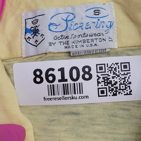 Vintage 80s MOD Preppy Polo Shirt Womens XS/S 17x26 Bear Creeks - Picture 7 of 14